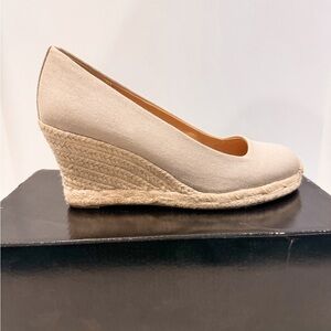 NIB J.Crew Canvas Espadrille Wedges